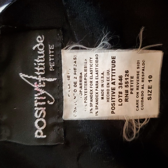 POSITIVE ATTITUDE Petite Womens Back Button Zebra Striped Tank Top-Sz 10P - Picture 6 of 12